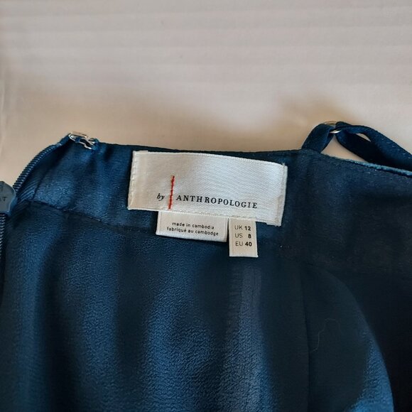 Anthropologie Andromeda Turquoise Velvet Wide Leg Jumpsuit Size 8 NWOT - Picture 15 of 16